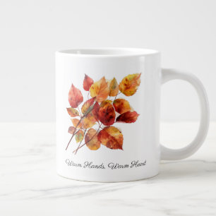 Grande Tasse Feuilles Golden Harvest : Fall Watercolor, personn