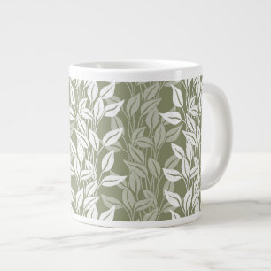 Grande Tasse Feuilles rampantes vert olive Botanique