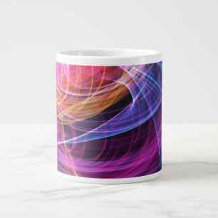 Grande Tasse Feux Abstraits arc-en-ciel vortex