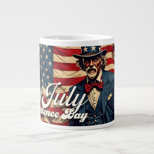 Grande Tasse Fière âme du 4 juillet (Devant)