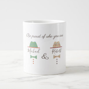 Grande Tasse Fierté Gay, Soyez fier de qui vous êtes, Monogramm