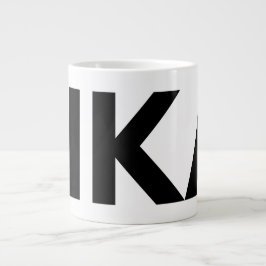 Grande Tasse FIKA Gras Mug de spécialités noires et blanches