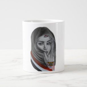 Grande Tasse Fille américaine d'origine yéménite – Drapeau du Y