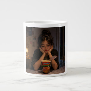 Grande Tasse Fille aux Nouilles