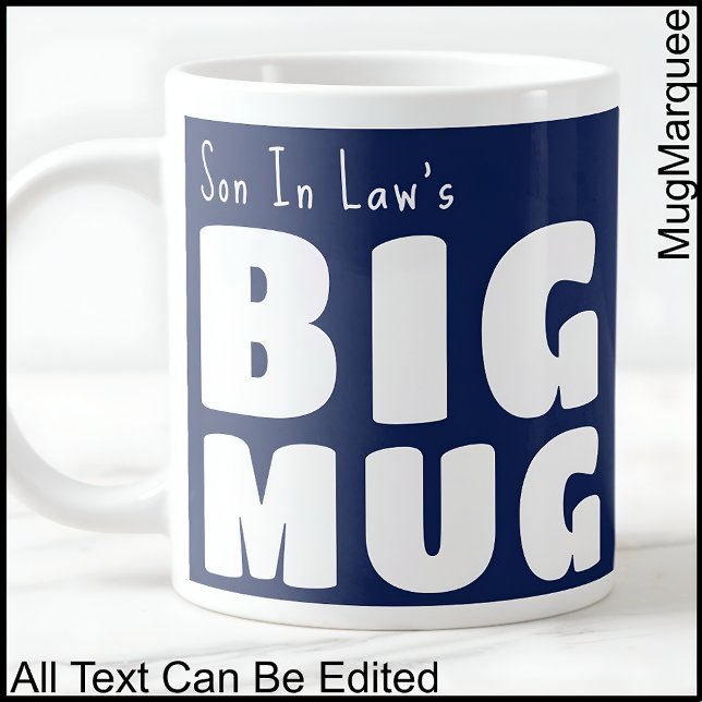 Grande Tasse Fils En Droit Big Mug Navy Blue C41 Fun Novelty (Créateur téléchargé)