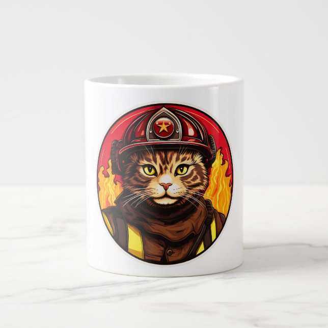 Grande Tasse Firefighter cats on Cap (Devant)
