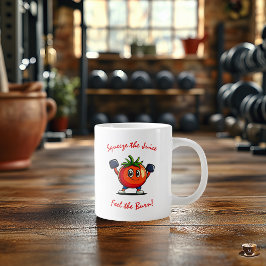 Grande Tasse Fitness amusant avec une tomate mignonne - Motivat