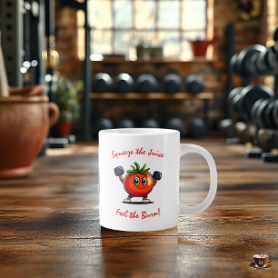 Grande Tasse Fitness amusant avec une tomate mignonne - Motivat