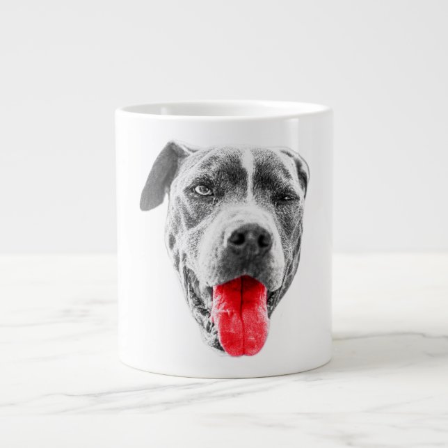 Grande Tasse Flamme de canine d'Halloween (Devant)