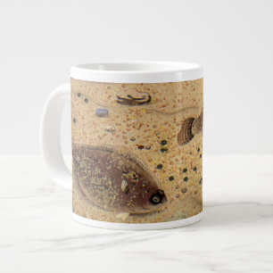 Grande Tasse Flets ou poissons plats, vie marine océanique vint