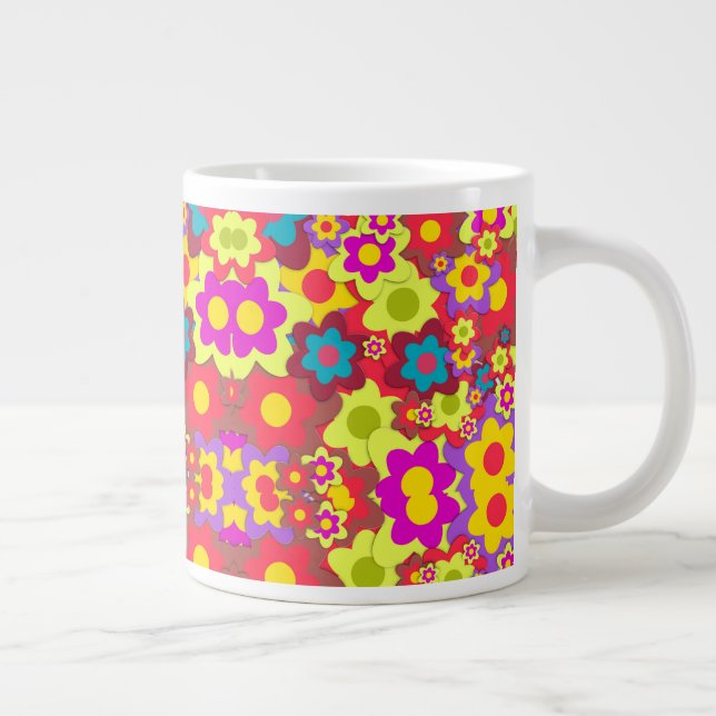 Grande Tasse Fleur colorée (Droite)