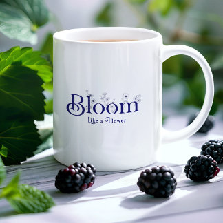 Grande Tasse Fleur comme une typographie inspirante