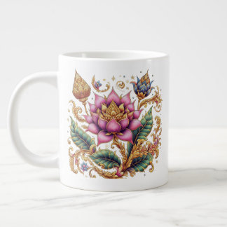 Grande Tasse Fleur Motif Thaïlandais