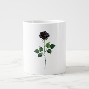 Grande Tasse Fleur rose noire