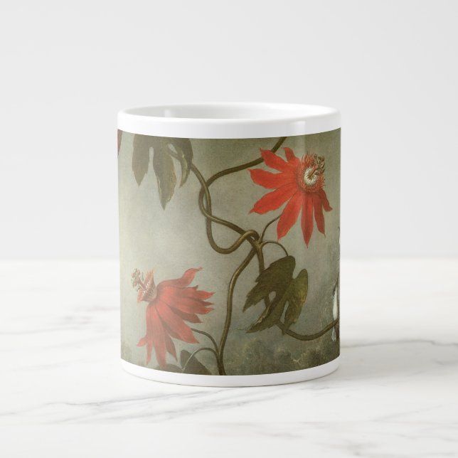 Grande Tasse Fleurs de passion et colibris par Martin J Heade (Devant)