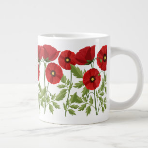 Grande Tasse Fleurs d'été joyeuses floraison de pavot