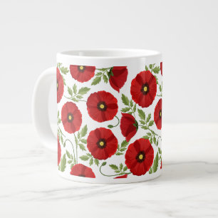 Grande Tasse Fleurs d'été joyeuses floraison de pavot