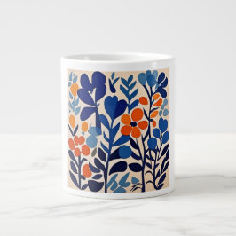 Grande Tasse fleurs retro 70's