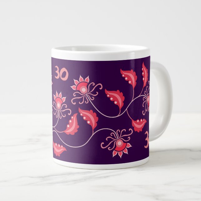 GRANDE TASSE FLEUVE PURPLE CADEAU PETIT AMIE, FEMME, MARI (Devant droit)