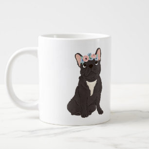 Grande Tasse Floral Français Amateurs de Bulldog Chien Français