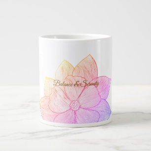 Grande Tasse Florales de coucher de soleil artistiques "Équilib