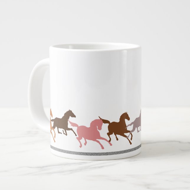 Grande Tasse Fonctionnement de chevaux sauvages (Devant gauche)