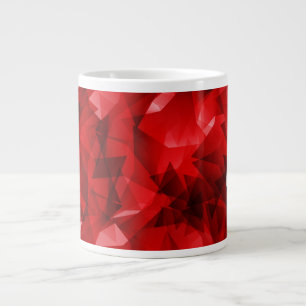 Grande Tasse Fond géométrique abstrait rouge-51083