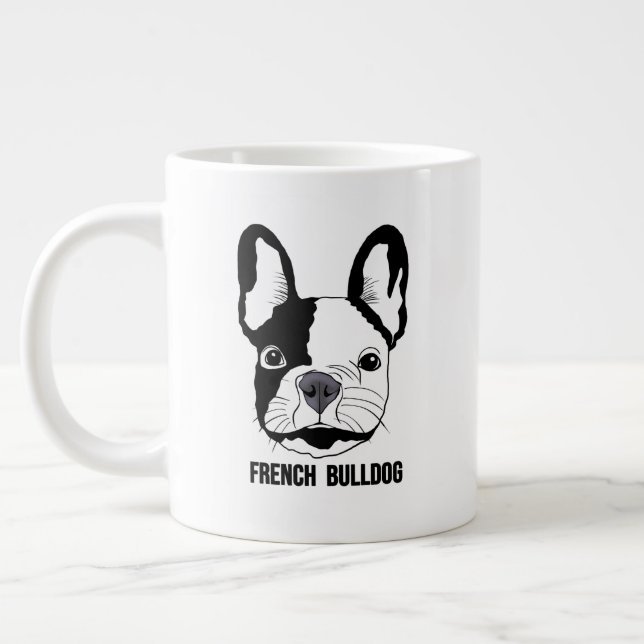 Grande Tasse French Bulldog face on  (Gauche)