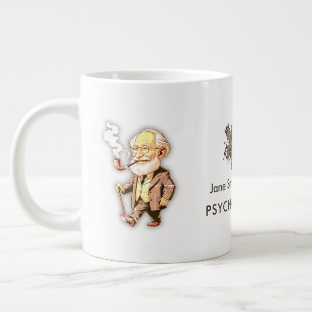 Grande Tasse Freud Caricature for Psychologists & Mental Health (Gauche)