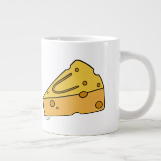 Grande Tasse Fromage mignon qui fait la gueule de fromage