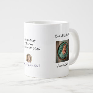 Grande Tasse Fun Baby and Sibling photo Mug personnalisé