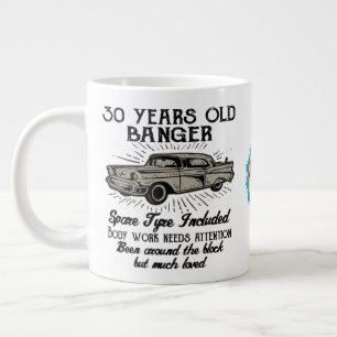 Grande Tasse Funny 30th Birthday Retro Car Banger Date d'ajout