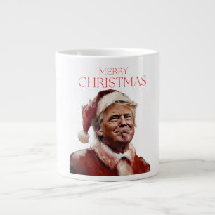 Grande Tasse Funny Trump Santa Claus Carte de Noël