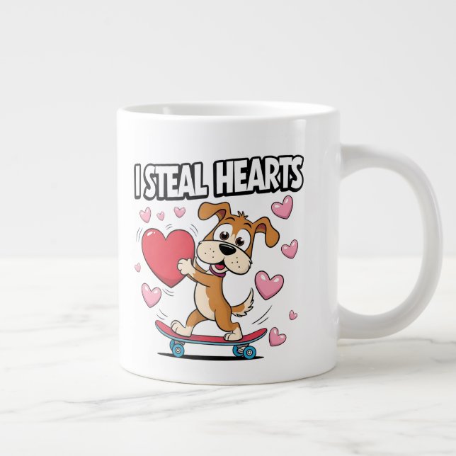 Grande Tasse Funny Valentine's Day - mignon, moderne et humoris (Droite)