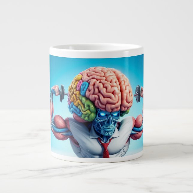 Grande Tasse Funny Your Brain Is Like a Muscle (Devant)