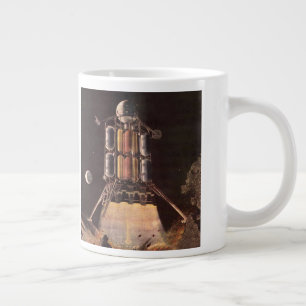 Grande Tasse Fusée de science-fiction vintage qui s'éloigne de 