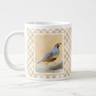 Grande Tasse Gambrel's Quail Painting Original Bird Art