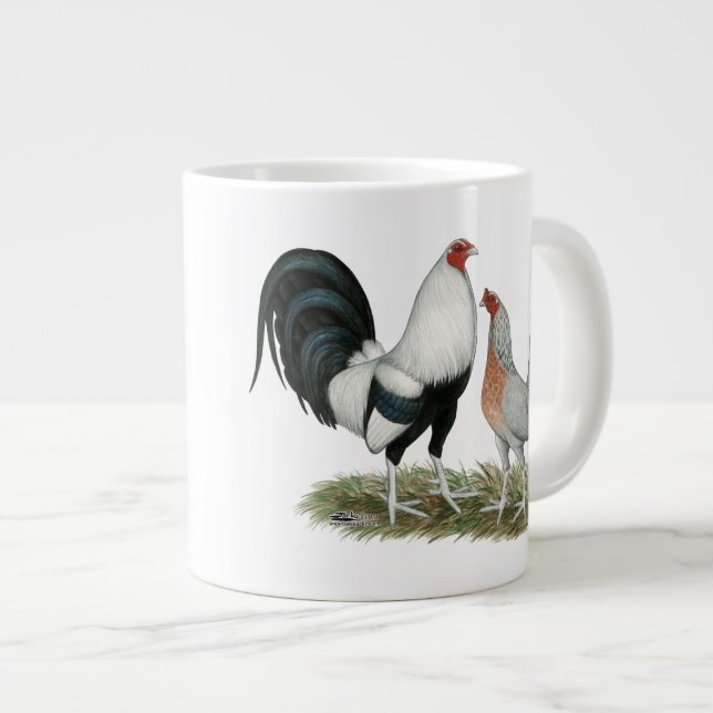 Grande Tasse Gamefowl argenté (Devant droit)