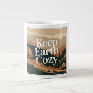 Grande Tasse Garder la Terre Confortable Rétro Aventure Nature