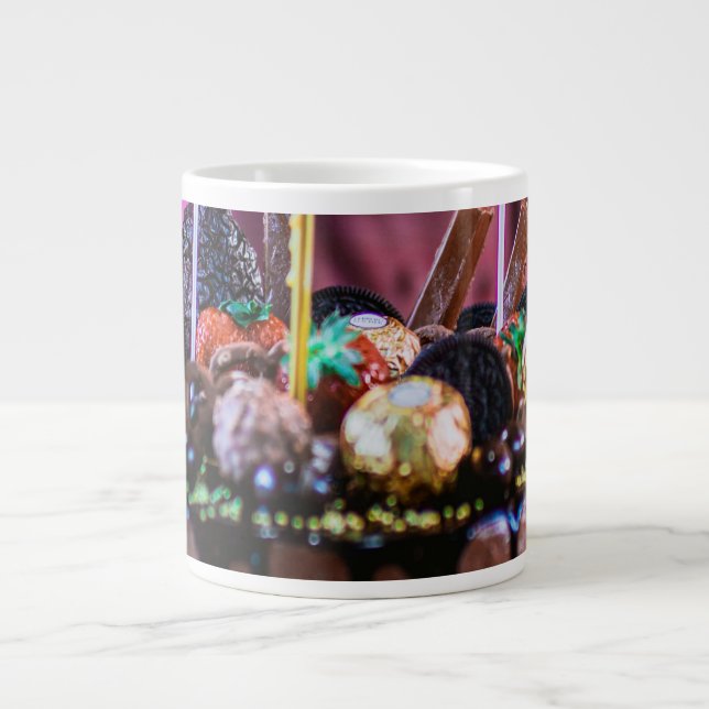 Grande Tasse Gâteau au chocolat Mug d'anniversaire (Devant)