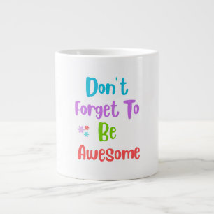 Grande Tasse Géant mug à café avec citation colorée