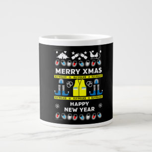 Grande Tasse gendarme de police laide xmas