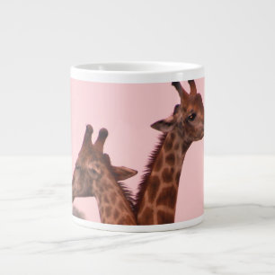 Grande Tasse Girafe au ciel rose