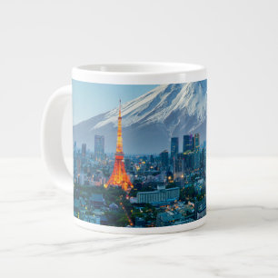Grande Tasse Glace et neige Mt. Fuji et Tokyo Skyline
