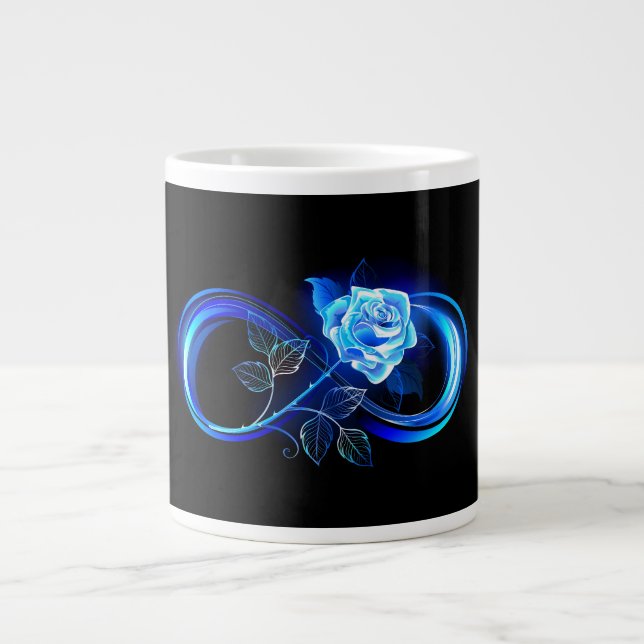 Grande Tasse Glowing infinity with blue rose (Devant)