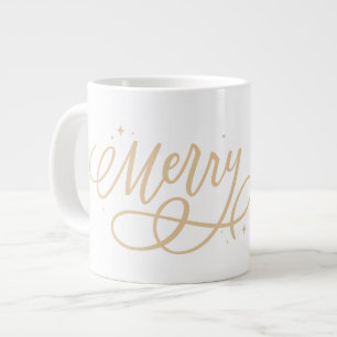 Grande Tasse Gold Script Sparkly Bubbly Joyeux cadeau de vacanc
