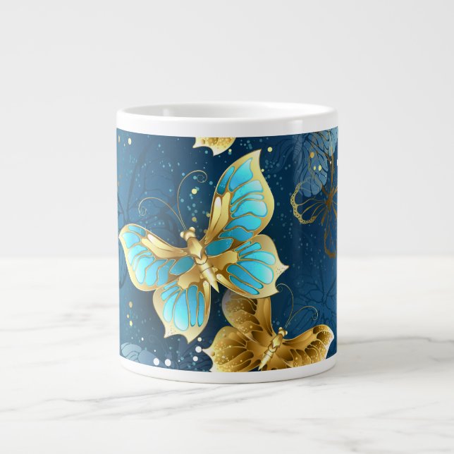 Grande Tasse Golden butterflies (Devant)