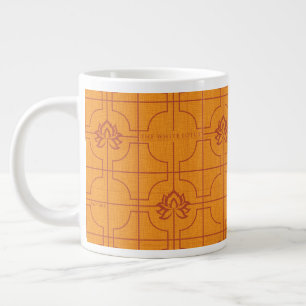 Grande Tasse Golden Lotus Grid Motif - Le Lotus Blanc