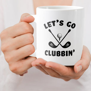 Grande Tasse Golfer Funny Golf Club Humour Sports modernes Noir