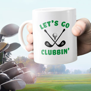 Grande Tasse Golfeur Club de Golf Drôle Moderne Sportif Noir Ve